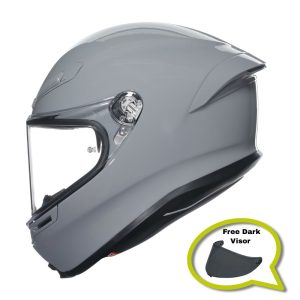 AGV K6-S Solid - Nardo Grey (Free Dark Visor Worth £89.99)