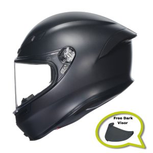 AGV K6-S Solid - Matt Black (Free Dark Visor Worth £89.99)