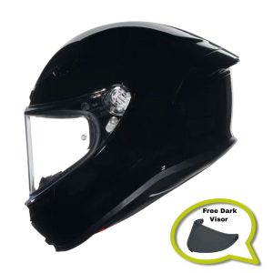 AGV K6-S Solid - Black (Free Dark Visor Worth £89.99)