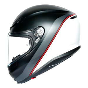 AGV K6 - Minimal - Pure Matt Black/White/Red
